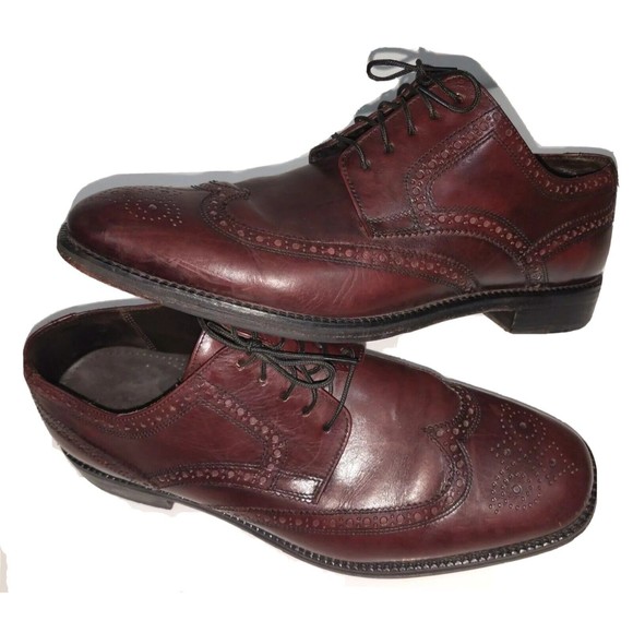 Cole Haan Wing Tip Oxfords Leather Shoes Mens Size 10 M Burgundy main image 12